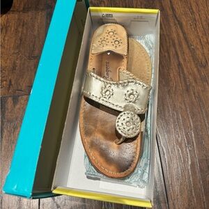 Jack Rogers Navajo Metallic Hamptons Flats